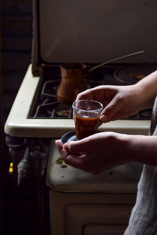 <img src="//cdn.shopify.com/s/files/1/0891/3558/files/Blog_-_Turkish_coffee_4_large.jpg?3193037101386969351" alt="Stephanie Stematis making Turkish coffee at Local is Lovely photography and food styling workshop." />