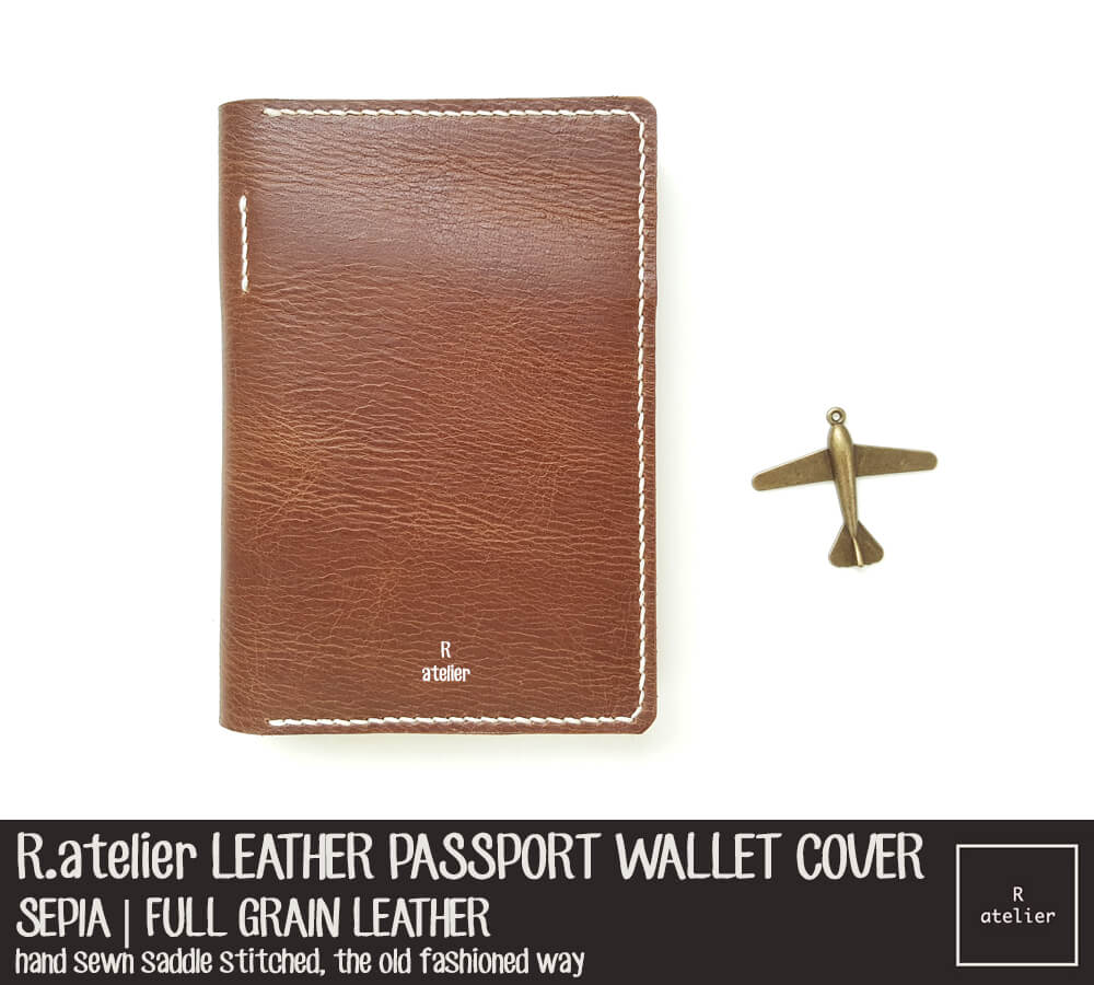 R.atelier Premium Leather Passport Wallet Cover