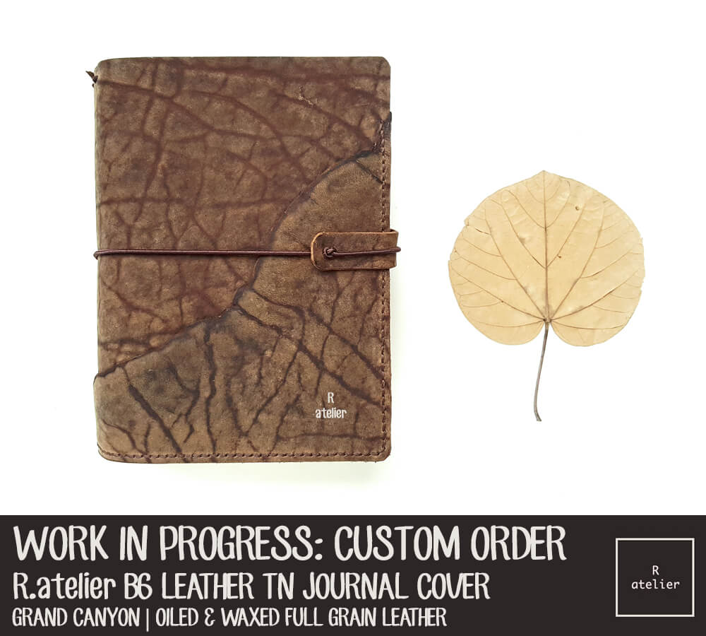 R.atelier Grand Canyon Custom B6 TN Leather Notebook Cover
