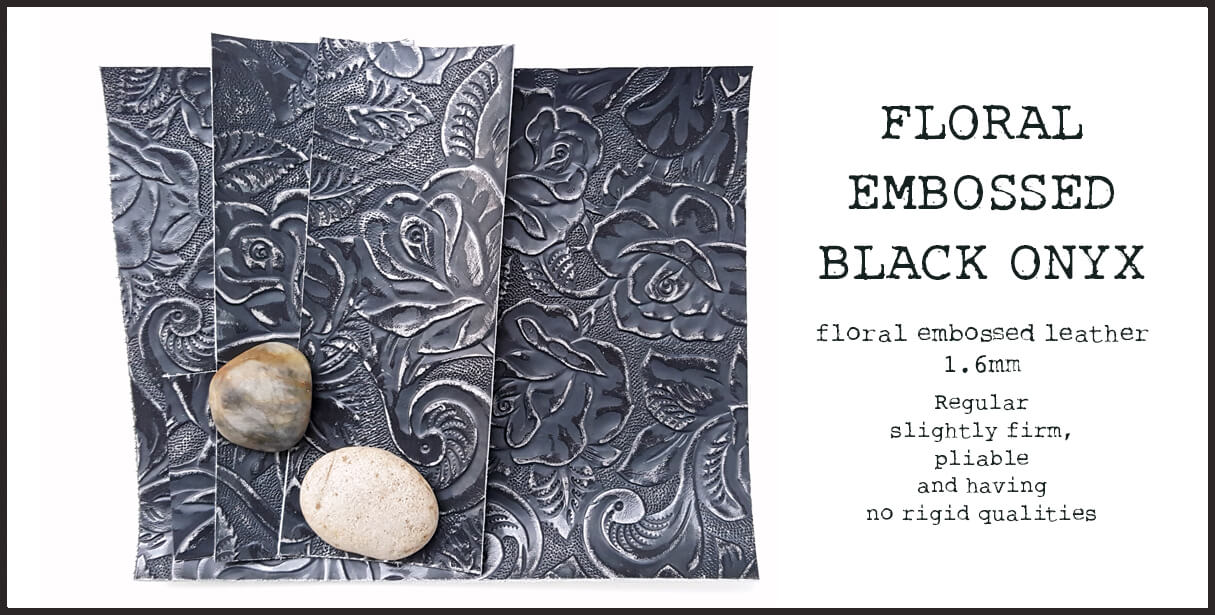 Floral Embossed Black Onyx