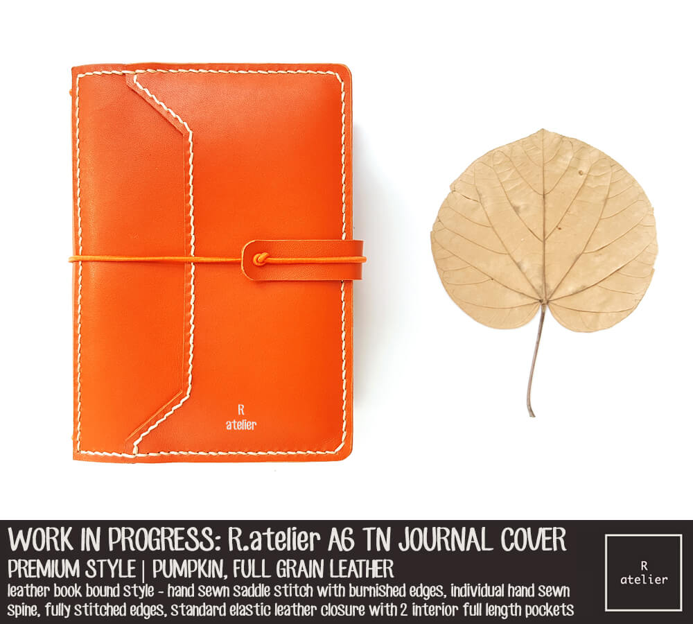 R.atelier Pumpkin A6 TN Premium Leather Notebook Cover