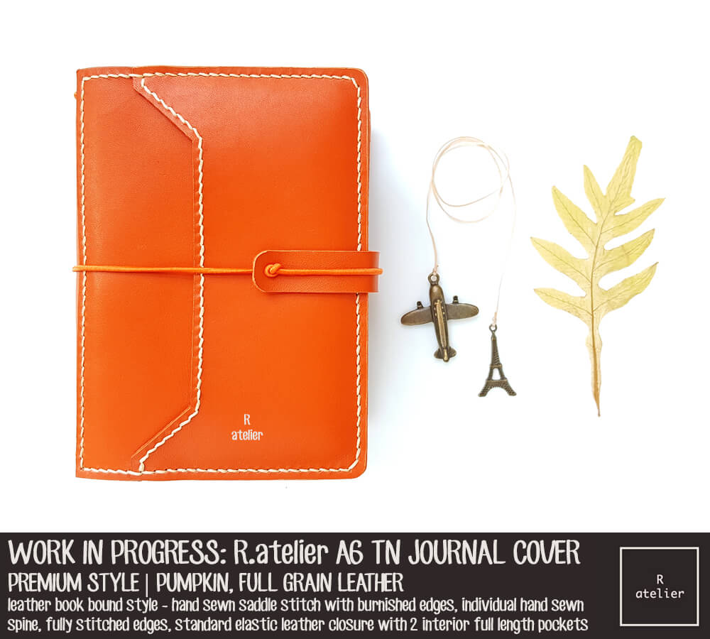R.atelier Pumpkin A6 TN Premium Leather Notebook Cover