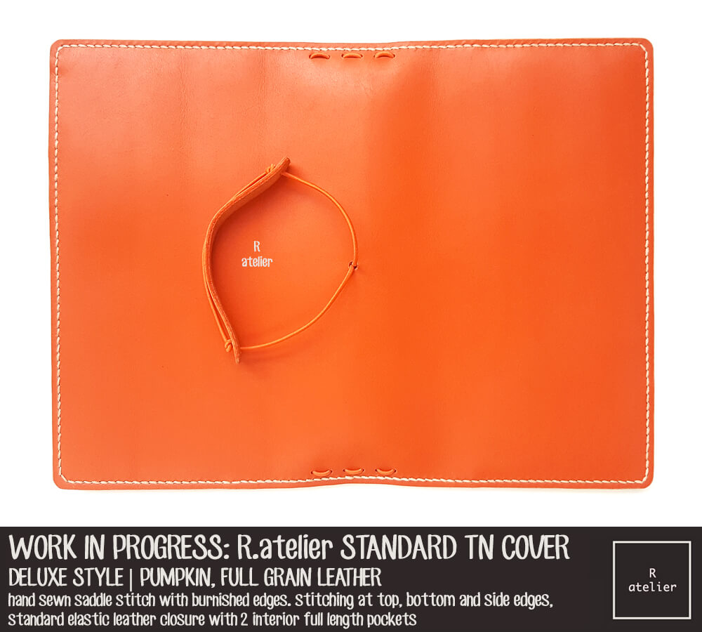 R.atelier Pumpkin Standard TN Leather Journal Cover
