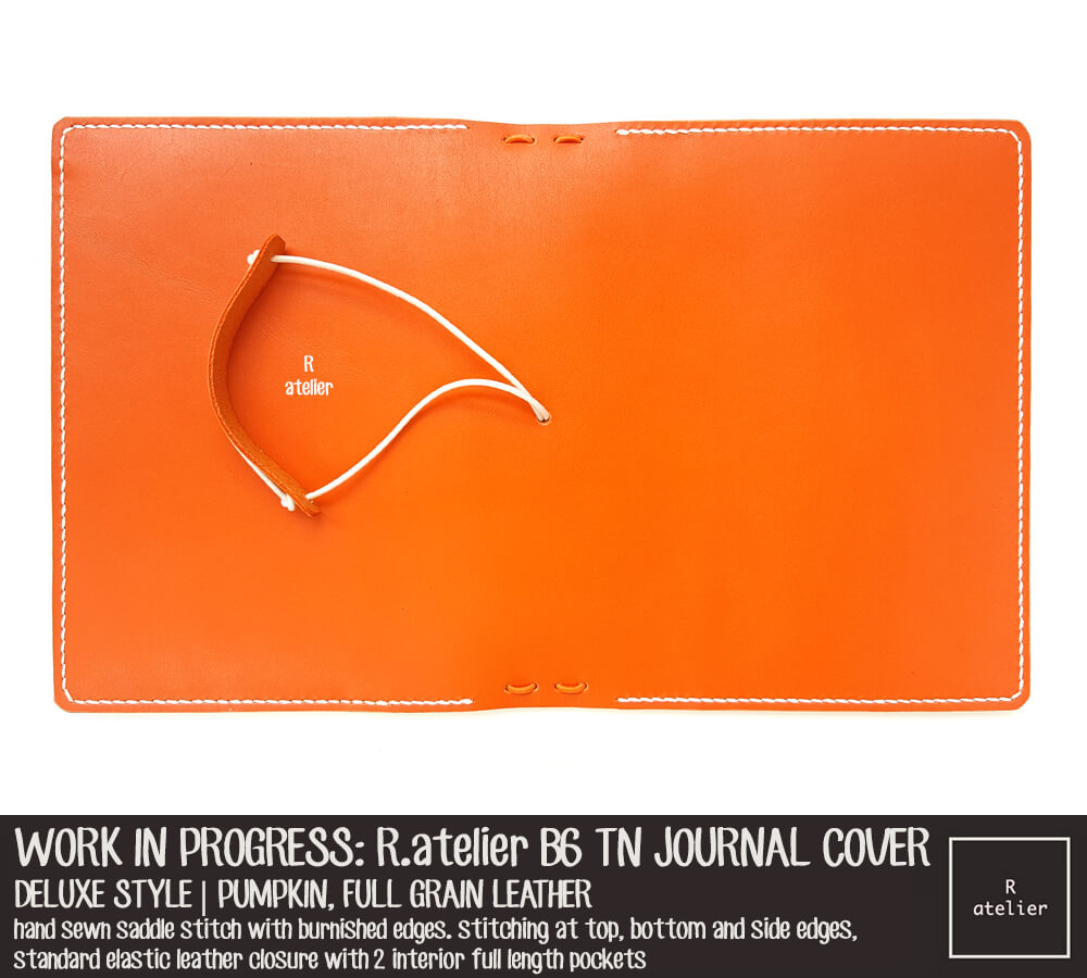 R.atelier Pumpkin B6 TN Deluxe Leather Notebook Cover