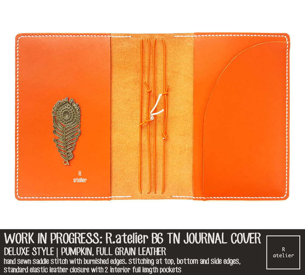 R.atelier Pumpkin B6 TN Deluxe Leather Notebook Cover