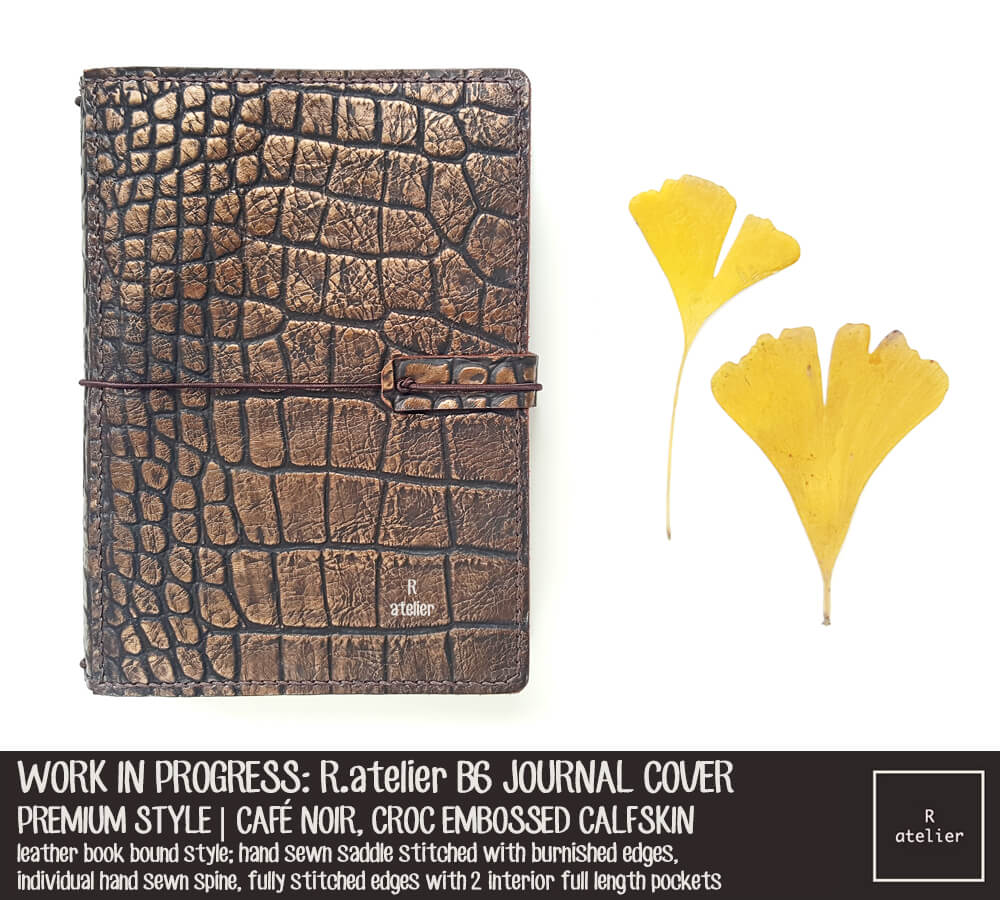 R.atelier Café Noir B6 TN Premium Leather Notebook Cover