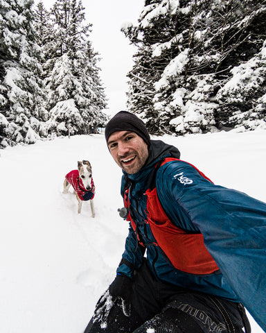 Peter Koraca and Kai in the snow – Pohorje, Slovenia