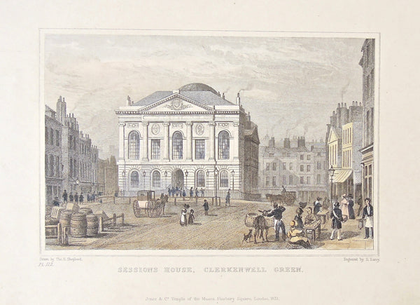 Sessions House, Old Sessions House, Middlesex Sessions House, Masonic Temple, Courthouse, London, Architecture, Buildings, Old, Rare, Antique, Town Square, Clerkenwell,