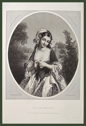 The Valentine. - Lower Center: Engraved expressly for Graham's Magazine by W.E. Tucker. Lower Right: Printed by J.M. Butler.  (S2-102)