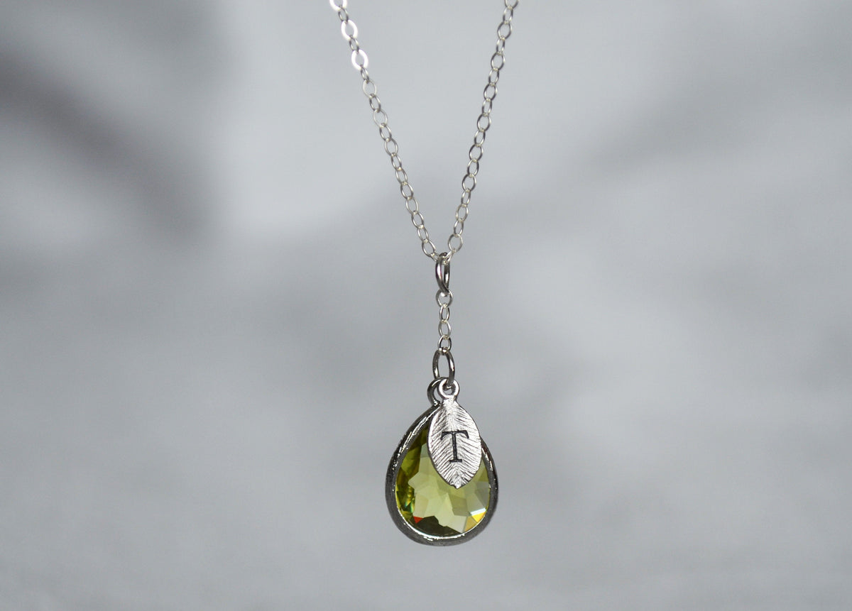 Peridot Necklace, August Birthstone 
