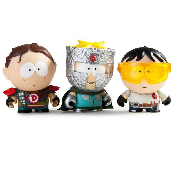 Kid Robot & The Fractured But Whole Blind Box Mini Vinyl Figure & South Park Buildable Scene Toolshed & Human Kite Mini Sets Bundle 5nights 