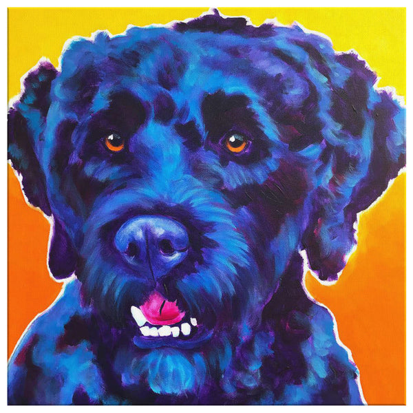 Dawgart Portuguese Water Dog Canvas Art The Tc Shop