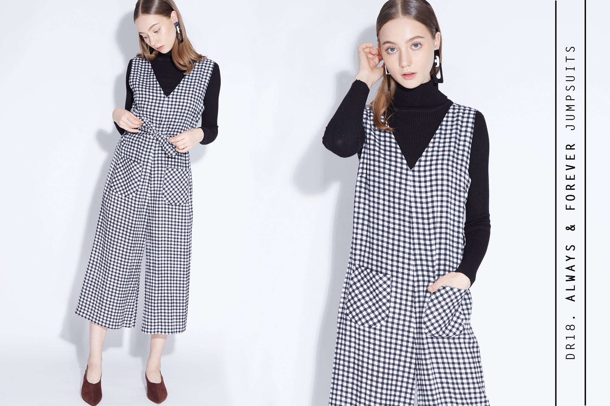 ALWAYS & FOREVER gingham jumpsuits