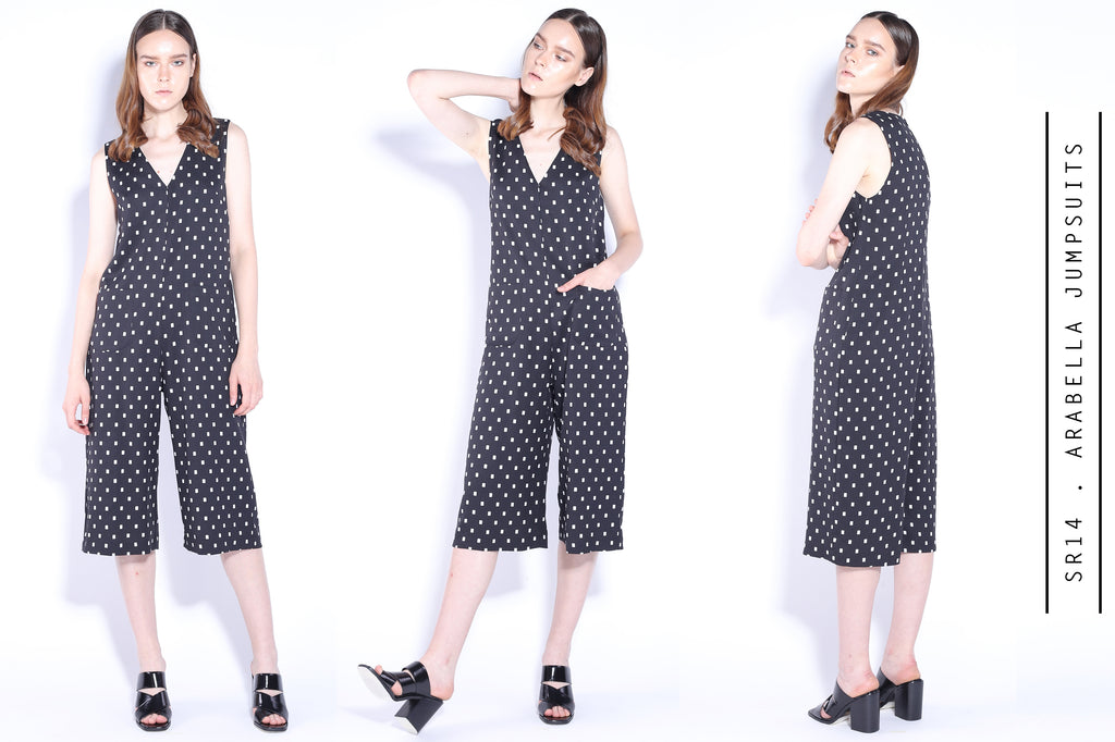 Arabella Culottes Jumpsuits in Geo Print