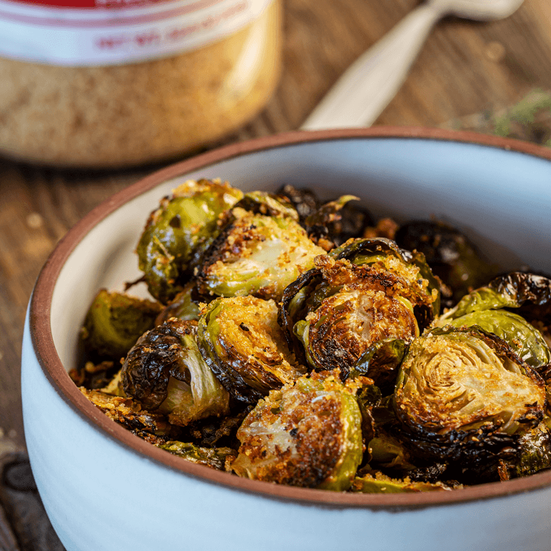 Brussels Sprouts with Pork Panko