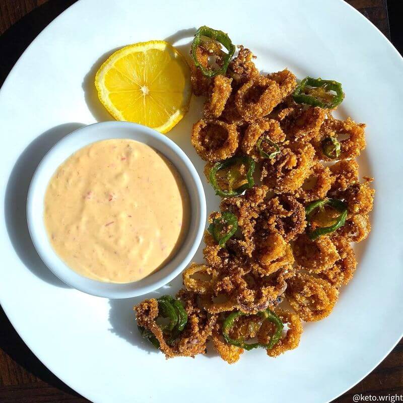 Spicy Jalapeno Calamari with Habanero Dip