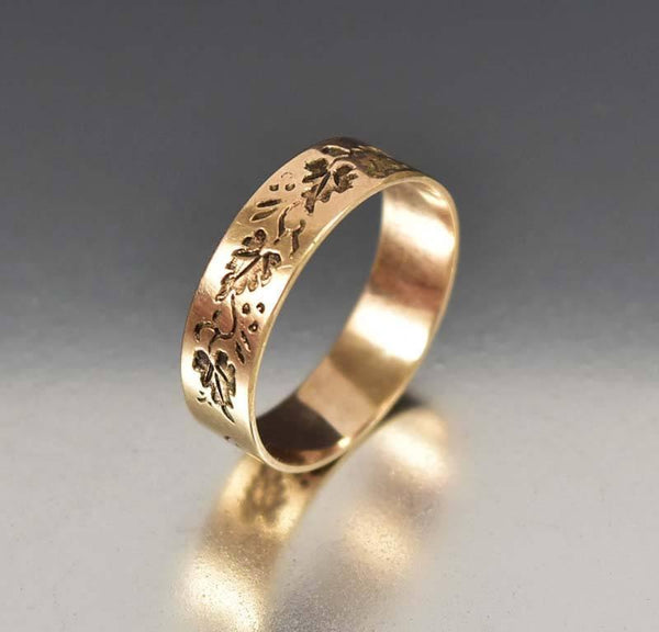 Antique Victorian Wide Rose Gold Wedding Band Ring – Boylerpf