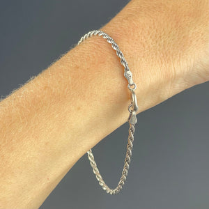 Vintage Sterling Silver Rope Chain Bracelet - Boylerpf