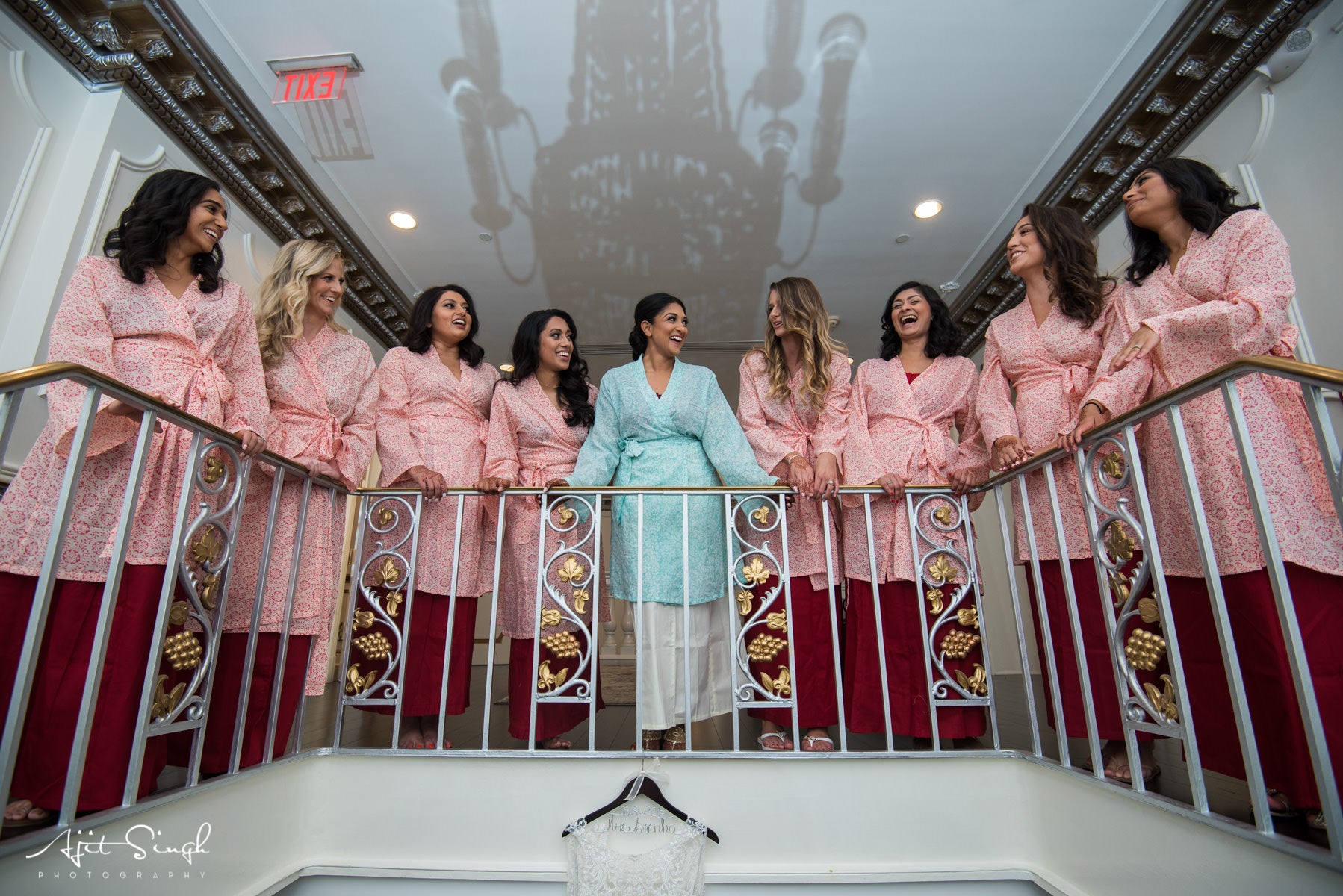 Indian bride and bridesmaids