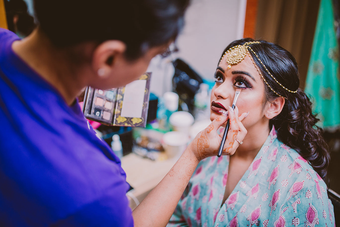 Indian Bride Getting Ready