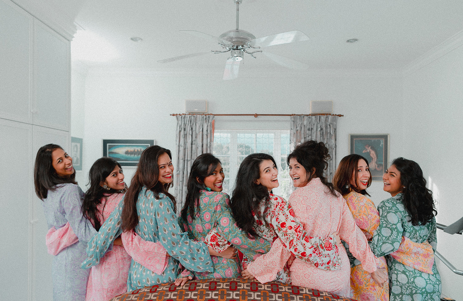 Indian bride and bridesmaids