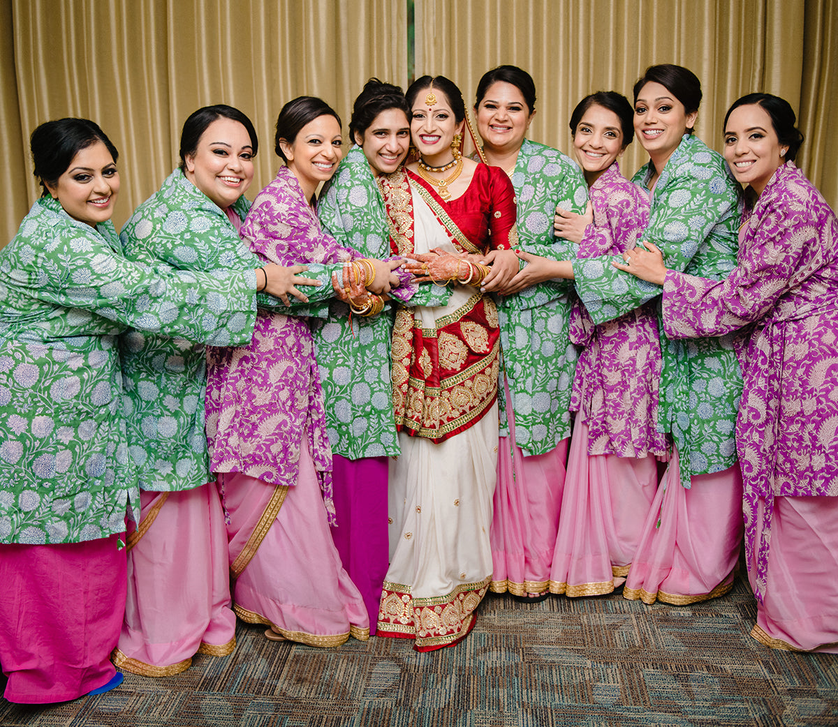 Indian Bride and Bridesmaids