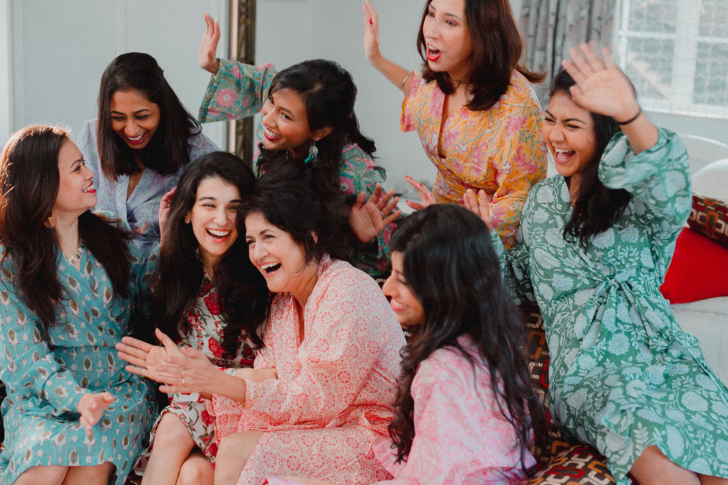 Indian bride and bridesmaids