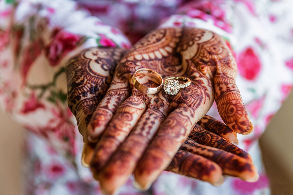 bride henna mehndi hands ring