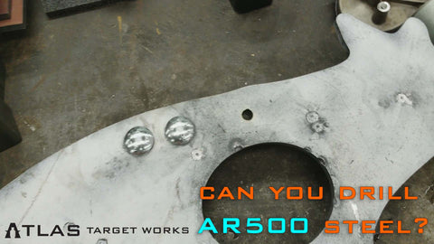 Hole drilled in AR500 steel target