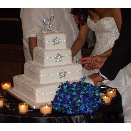 cute monogram wedding cake toppers