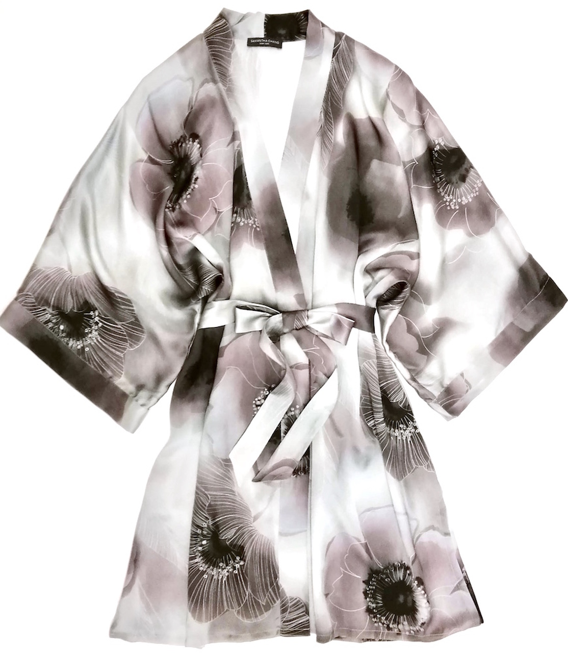 Samantha Chang Silk Classic Short Kimono Robe