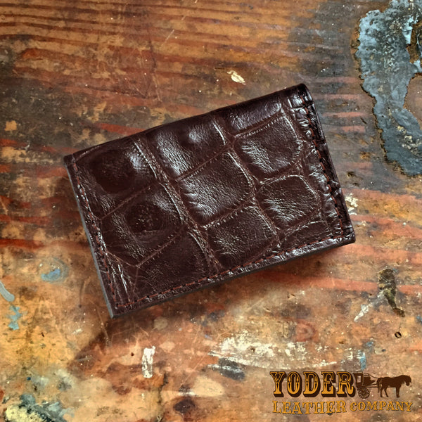 brown card wallet