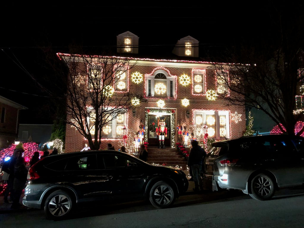 The Dyker Heights Christmas lights: A classic, old-school glamour colonial house