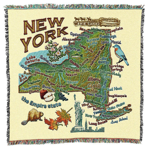 New York State Art Tapestry Lap Throw