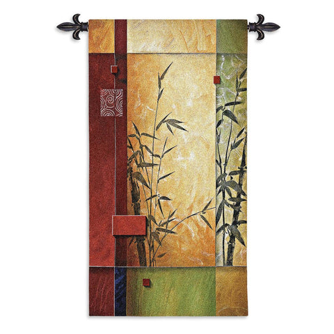 Bamboo Reeds Abstract Art Tapestry Wall Hanging