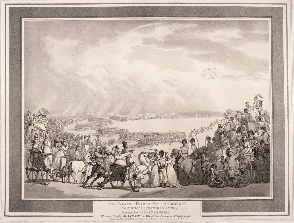 Detail of The Light Horse Volunteers of London & Westminster by Thomas Rowlandson