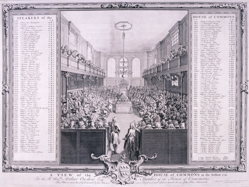 Detail of House of Commons, Palace of Westminster, London by Anonymous