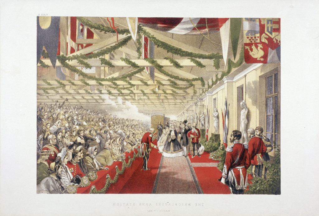 Detail of Princess Alexandra's arrival at Bricklayers' Arms Station, Bermondsey, London by Anonymous