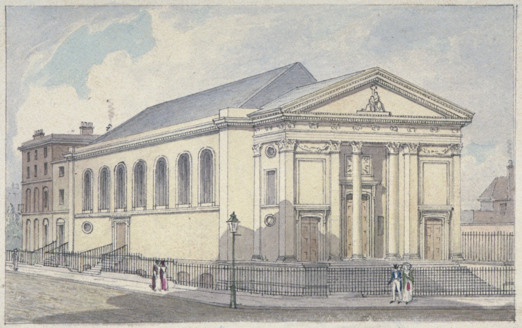 Detail of St Mary's Roman Catholic Church, Moorfields, City of London by
