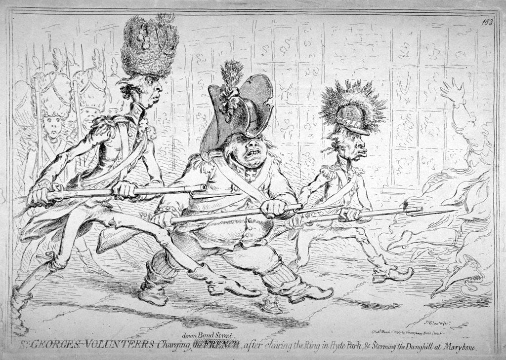 Detail of St George's Volunteers... by James Gillray