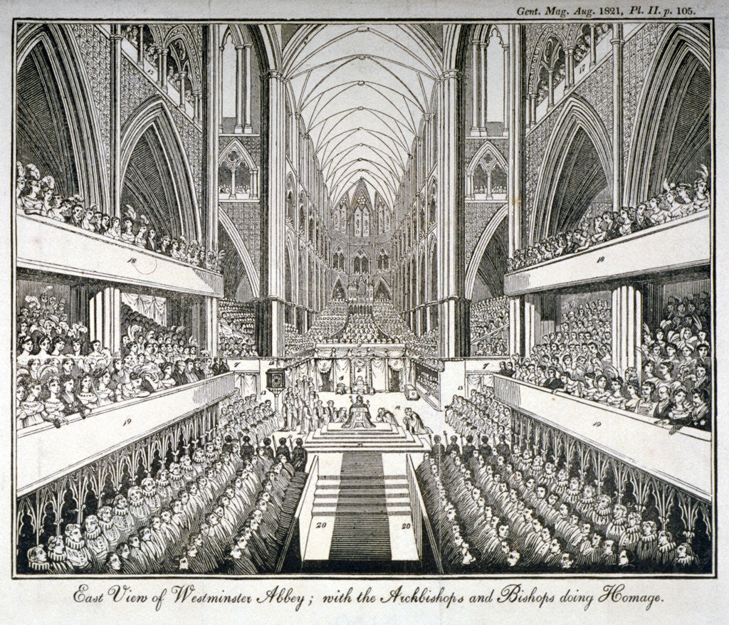 Detail of The coronation of George IV in Westminster Abbey, London by Anonymous
