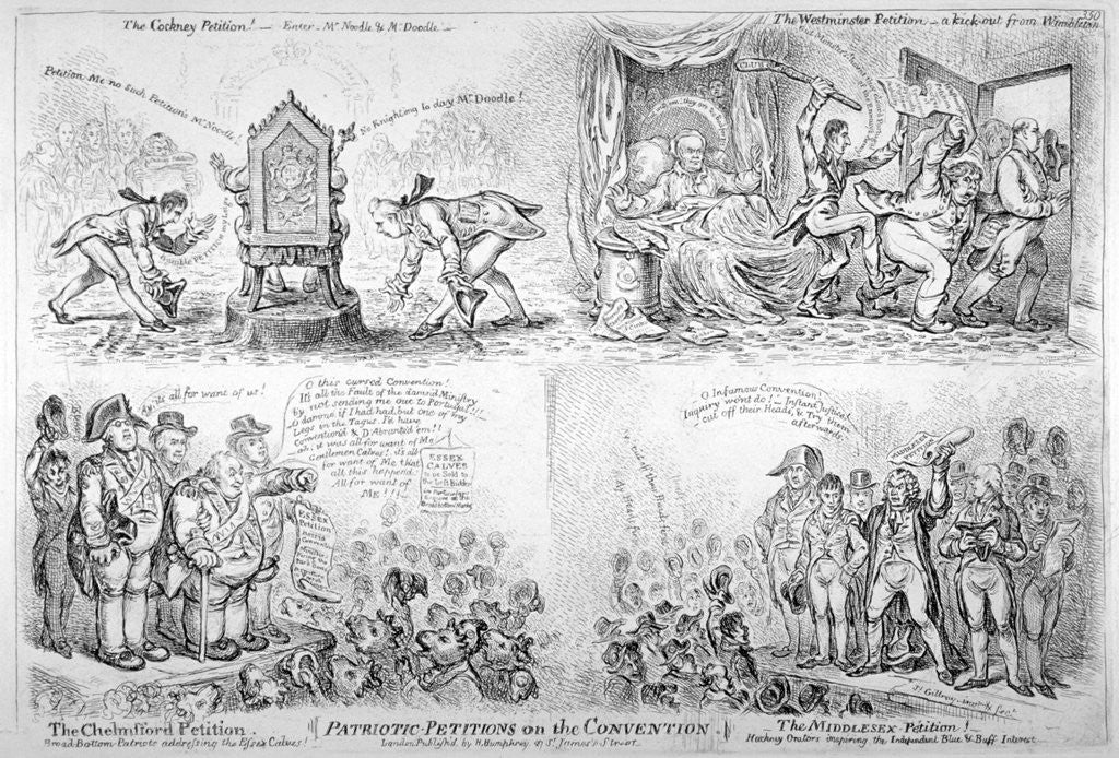 Detail of Patriotic-Petitions on the Convention by James Gillray
