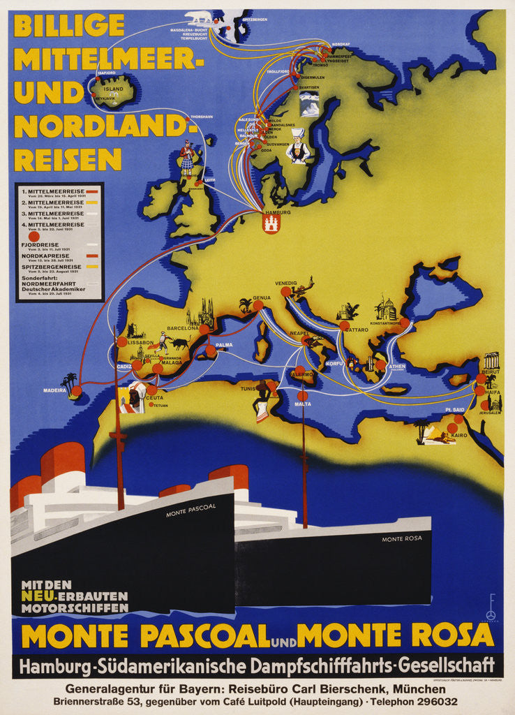 Detail of Billige Mittelmeer und Nordland-Reisen Poster by Corbis