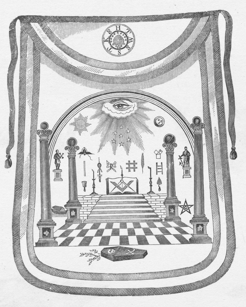 Detail of Masonic Apron Presented to George Washington by Corbis