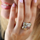 Amanatidis Split Band Ruby Circle Ring