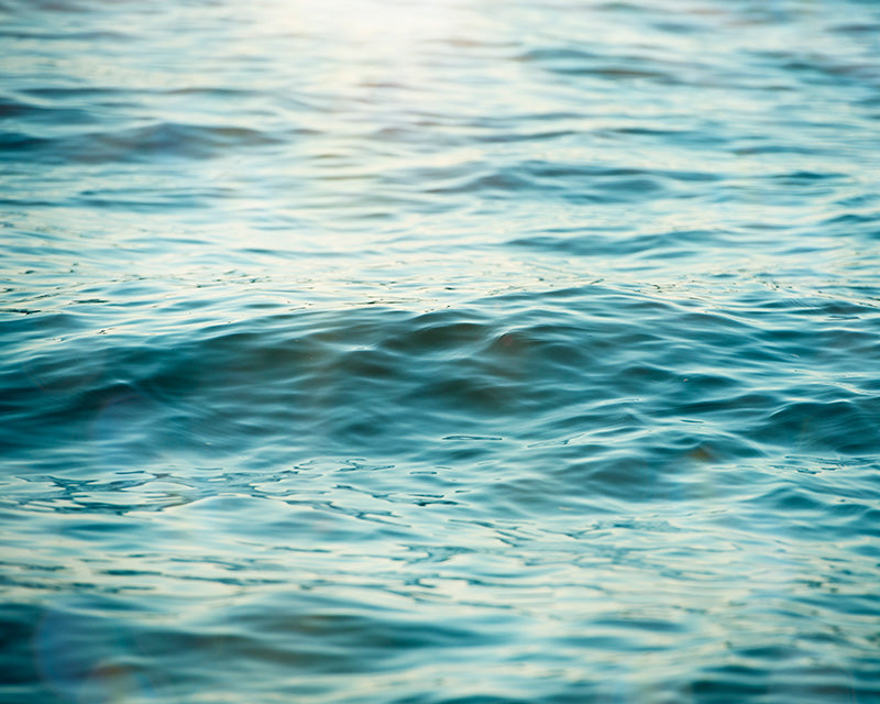 Water Ripple Photography Art Print by Carolyn Cochrane | Teal Ocean Photo
