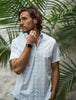 White Flamingo Print Short Sleeve Shirt