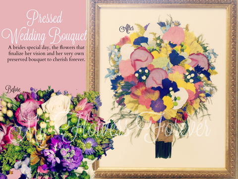 Elegant Pressed Wedding Bouquet 