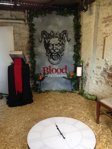 Props and setting for Steven's game Blood on the Clocktower