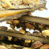 Chocolate Butter Toffee with Almonds made on the Sunshine Coast of British Columbia by chocolatier La Petite Souris Chocolate